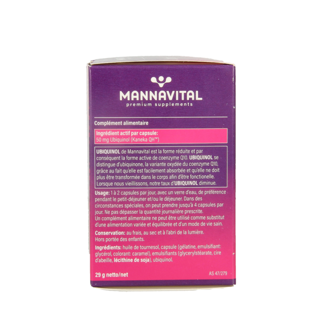 Mannavital Ubiquinol coenzima Q10 60 Cápsulas