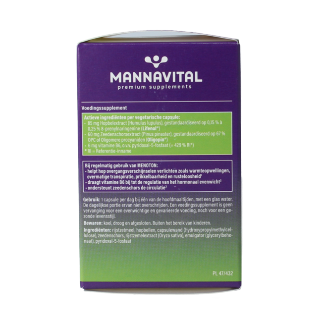 Mannavital Menoton 30 cápsulas vegetarianas