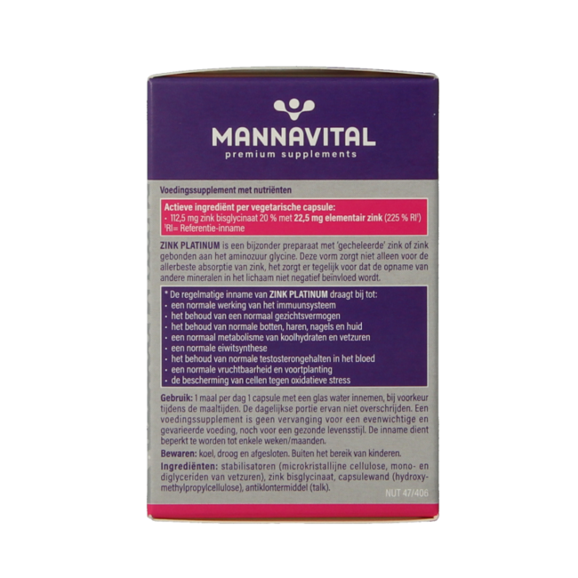 Zink platinum 60 Cápsulas vegetarianas