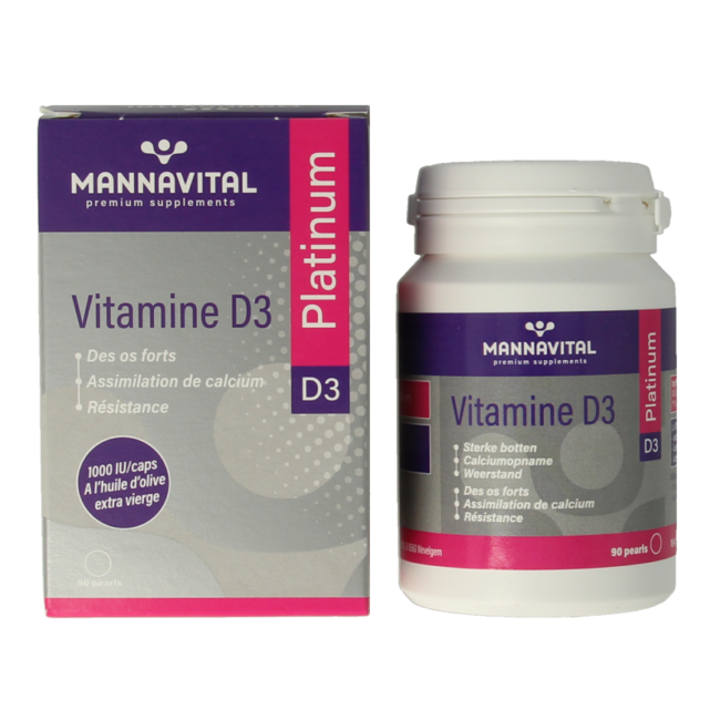 Mannavital Vitamine D3 platinum 90 Kapseln