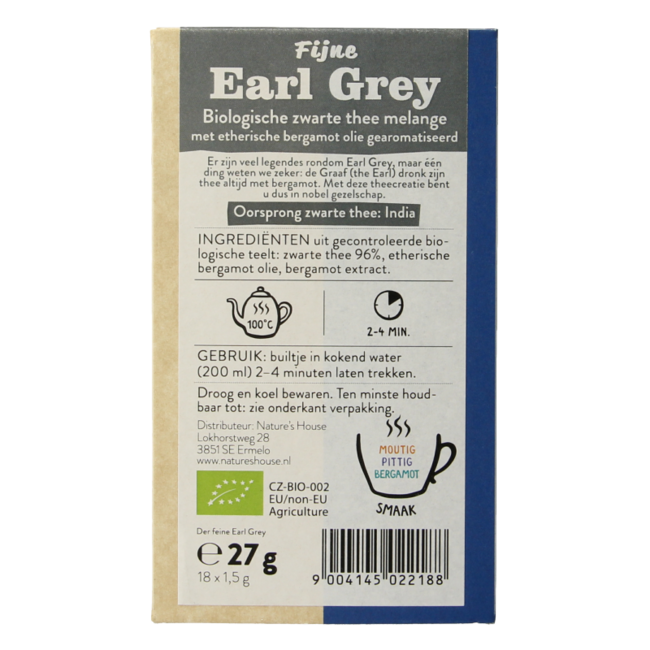 Sonnentor Té Earl Grey bio 18 bolsitas
