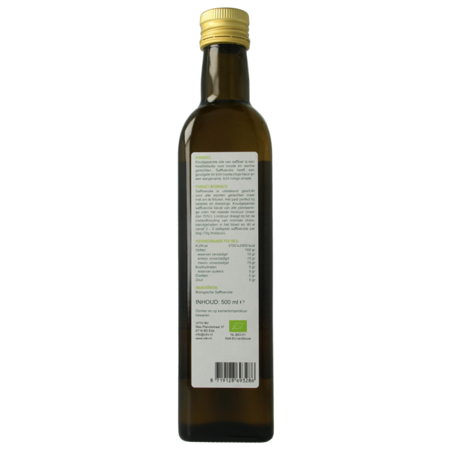 Vitiv Organic Safflower Oil 500 Millilitres