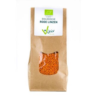 Vitiv Vitiv Rode linzen bio 500 Gram