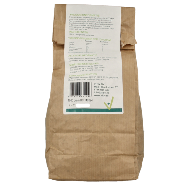 Albaricoques sin azufre bio 1 Kilogramo