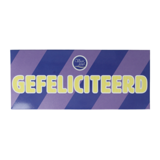 Voor Jou! Tavoletta di cioccolato al latte "Congratulazioni" 70 Grammi