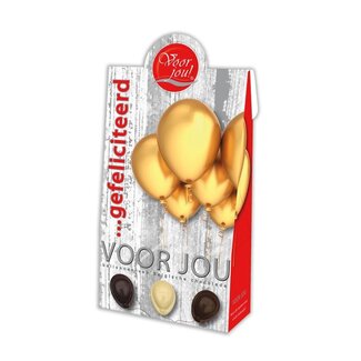 Voor Jou! Per Te! Scatola regalo palloncini congratulazioni 100 Grammi