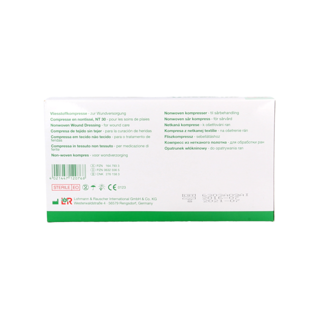 Vliwasoft Non-woven Compress 5 x 5cm 4-ply 75 x 2 pieces 150 Pieces