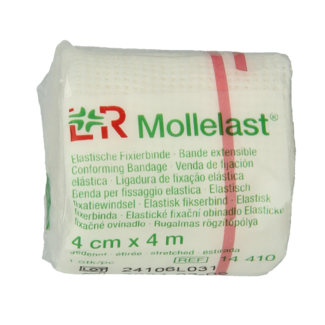 Mollelast Bande de gaze élastique hydrophile 4m x 4cm 1 pièce