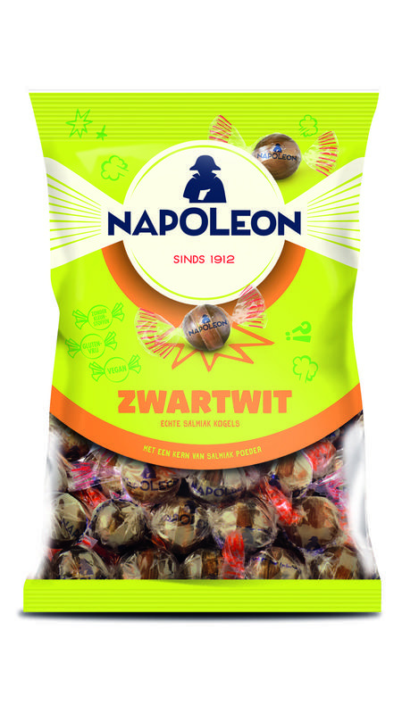 Napoleon Zwart/wit kogels 150 Gram