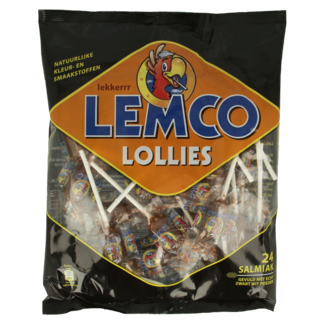 Lemco Piruletas de salmiak 240 gramos