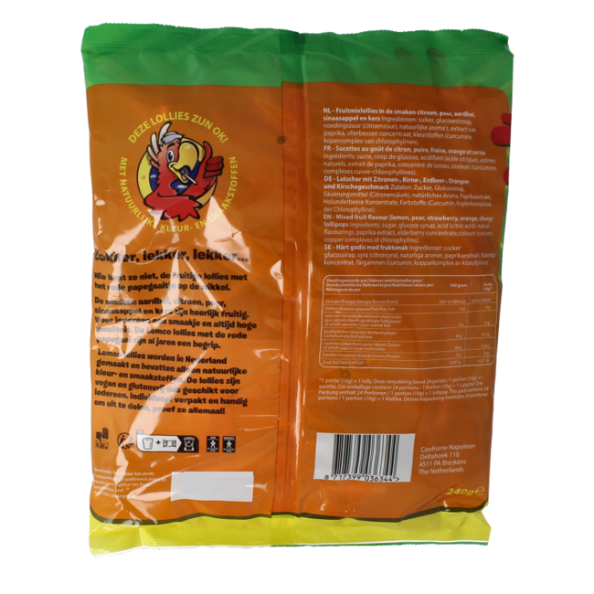 Lizaki owocowe Lemco 240 Gram