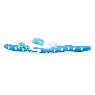 Nuby Set de cepillos de dientes 3m+ - azul 3 unidades