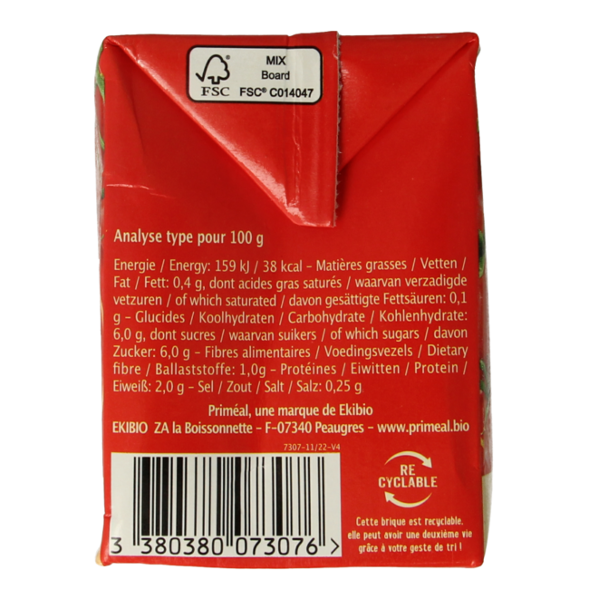 Tomate tamizado ecológico 500 g