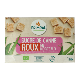 Primeal Primeal Morceaux de sucre de canne roux bio 1 kg