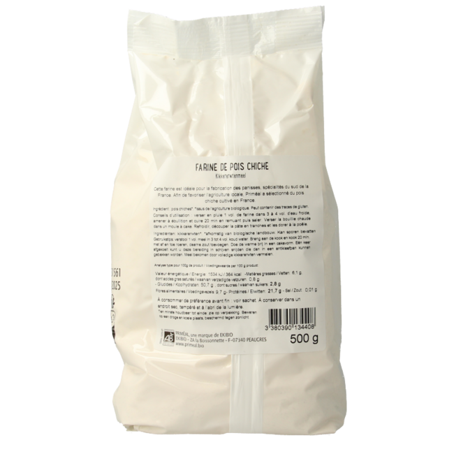 Primeal Kikkererwtenmeel bio 500 Gram