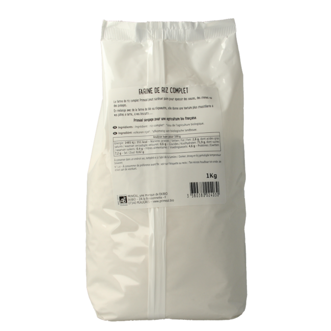 Primeal Harina de arroz integral bio 1 Kilogramo