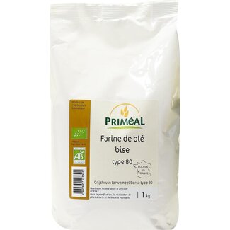 Primeal Primeal Grijsbruin tarwemeel borsa 80 bio 1 Kilogram