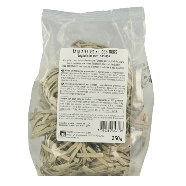 Tagliatelle de ajo de oso bio 250 gramos