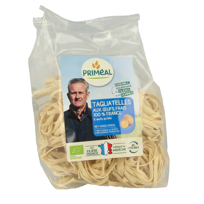 Primeal Tagliatelle con huevos frescos bio 250 gramos
