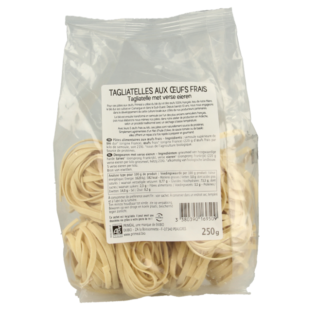 Primeal Tagliatelle with fresh organic eggs 250 Gram