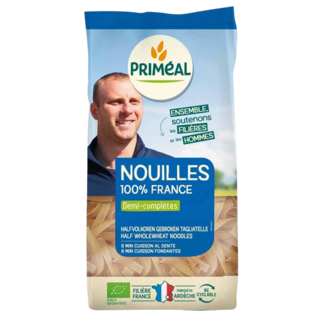 Primeal Organic semi-wholewheat noodles 500g