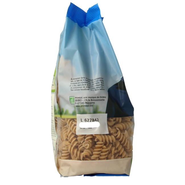 Primeal Organic semi-wholewheat spirals 500 Gram
