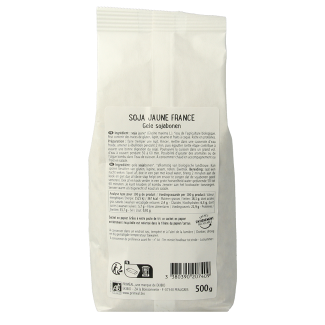 Soja amarilla bio 500 gramos