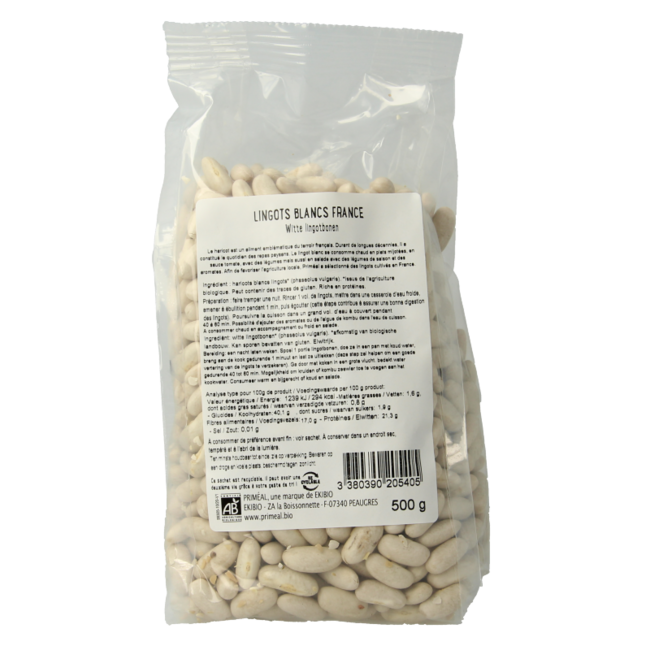 Primeal Judías lingot blancas Francia bio 500 gramos