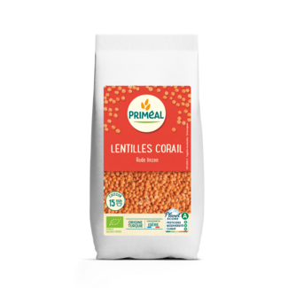 Primeal Organic coral red lentils 1 kg