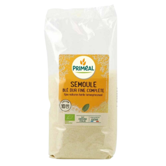 Primeal Drobna pełnoziarnista kasza manna z pszenicy durum bio 500 gramów