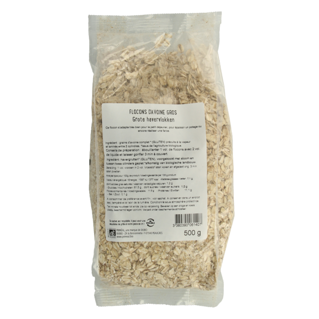 Large organic oat flakes 500 Gram