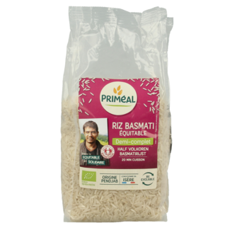 Primeal Primeal Organic semi-whole grain basmati rice 500 Gram