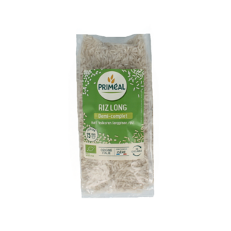 Primeal Primeal semi-whole grain long grain rice organic 500 Gram
