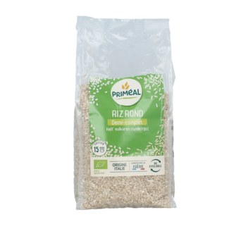 Primeal Ryż okrągły półpełnoziarnisty bio 1 Kilogram