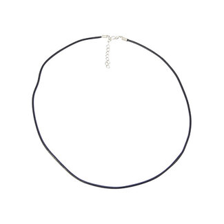 Ruben Robijn Ruben Robijn Wax Cord Necklace with Extension Chain Black 1 Piece