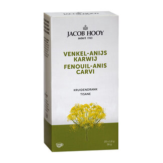 Jacob Hooy Té de hinojo, anís y alcaravea Gold, 20 bolsitas