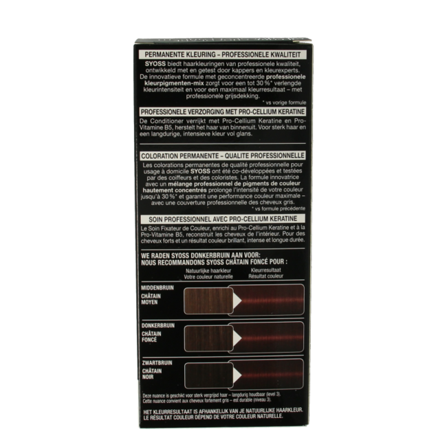 Syoss Colors 3-28 Chocolate Oscuro 1 unidad