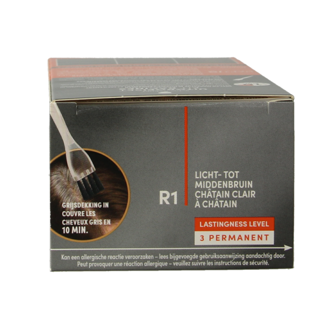 Kit de retouche racines Schwarzkopf Vital châtain clair/châtain moyen R1 11 ml