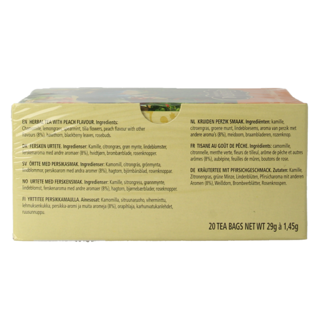 Celestial Season Sleepytime té de hierbas de melocotón 20 bolsitas