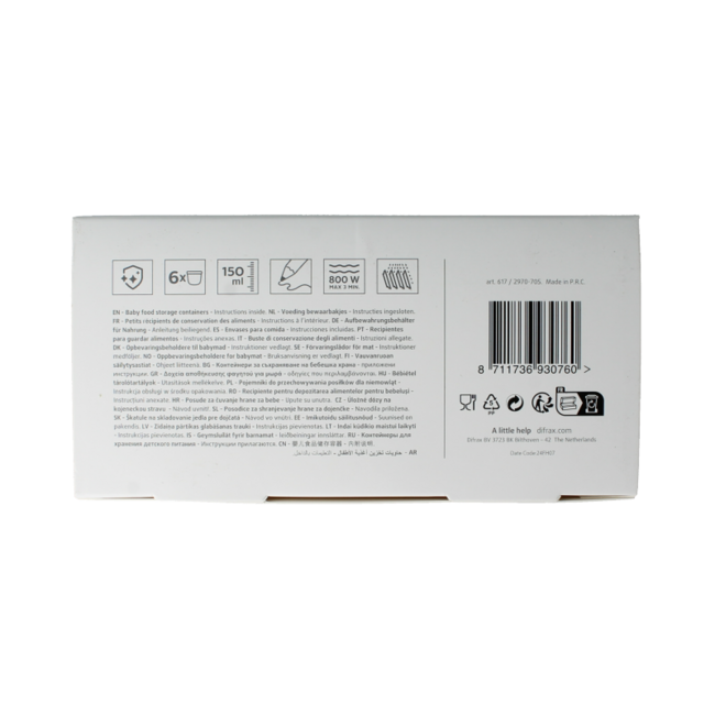 Food Storage Containers, 6 Pack