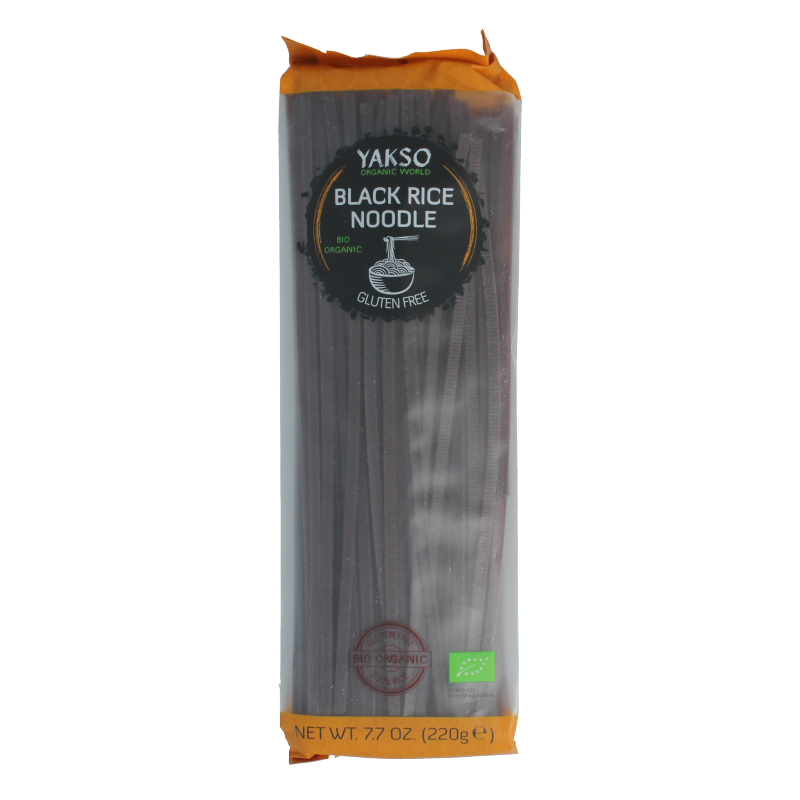 Yakso Rice noodle zwart bio 220 Gram