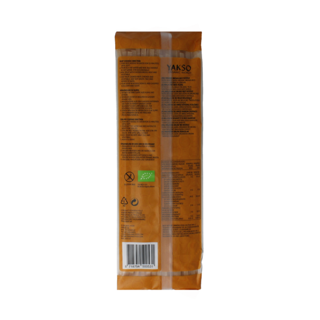 Yakso Fideos de arroz integral bio 220 gramos