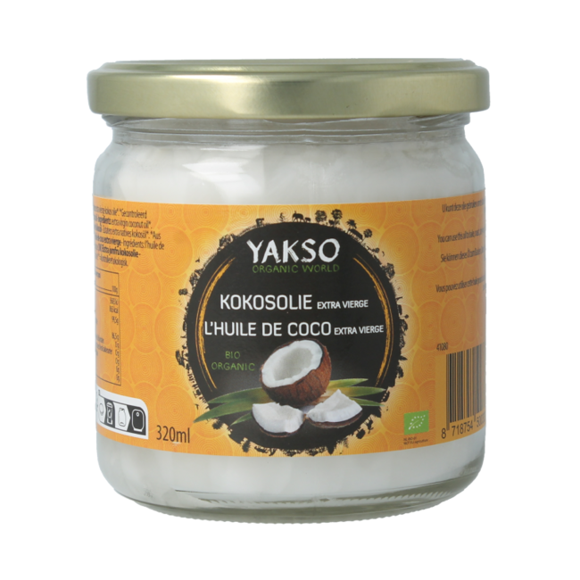 Aceite de coco virgen extra ecológico Yakso 320 ml