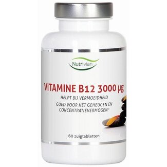 Nutrivian Nutrivian Vitamine B12 Methylcobalamin 3 mg 60 Lutschtabletten