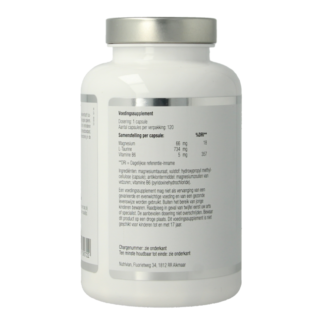 Nutrivian Magnesio taurato B6 120 cápsulas