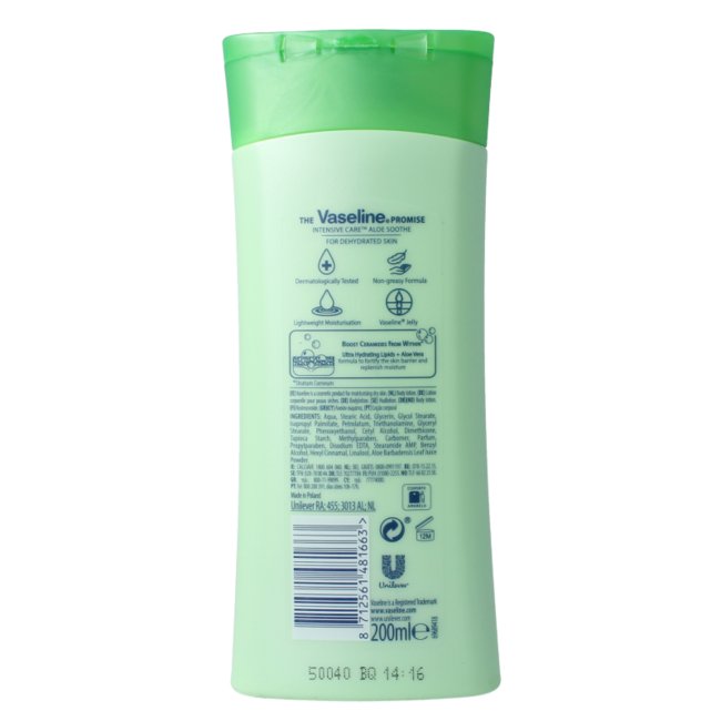 Vaseline Body Lotion Aloe Fresh 200 Millilitres