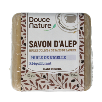 Douce Nature Douce Nature Aleppo-Seife mit Schwarzkümmel klein Bio 100 Gramm