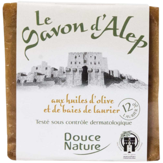 Douce Nature Douce Nature Zeep Aleppo blok 12% bio 200 Gram