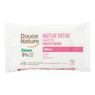Douce Nature Douce Nature Intimate hygienic wipes organic cotton 15 pieces