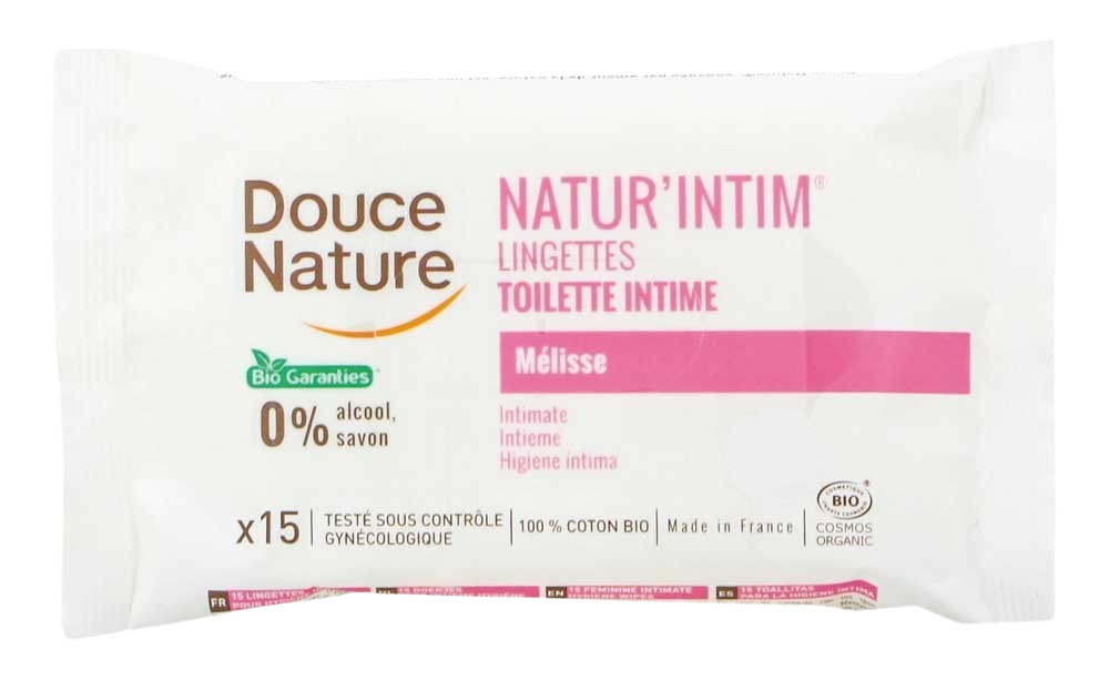 Douce Nature Intieme hygienische doekjes katoen bio 15 Stuks